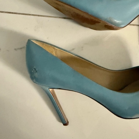 Sam Edelman Hazel Aspen Sky Leather Pointed Toe Pump Women's size 9.5 - Picture 8 of 9